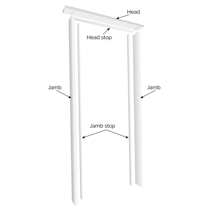 Trenched White Primed Door Lining Set