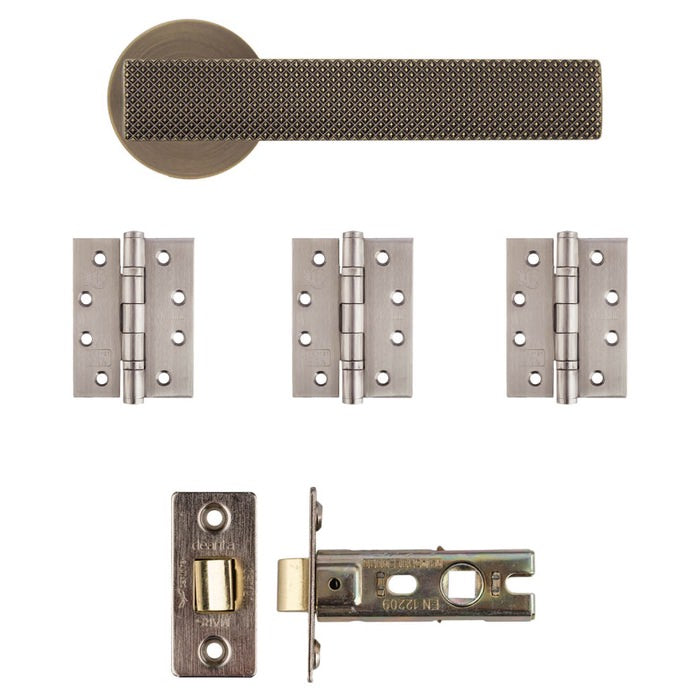 Deanta Olympia Latch Kit Matt Antique Brass