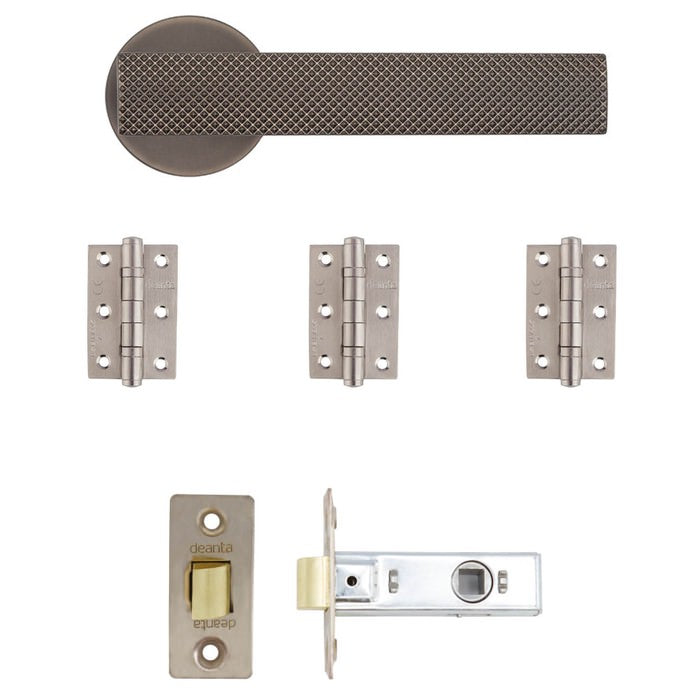 Deanta Olympia Latch Kit Matt Satin Black Nickel