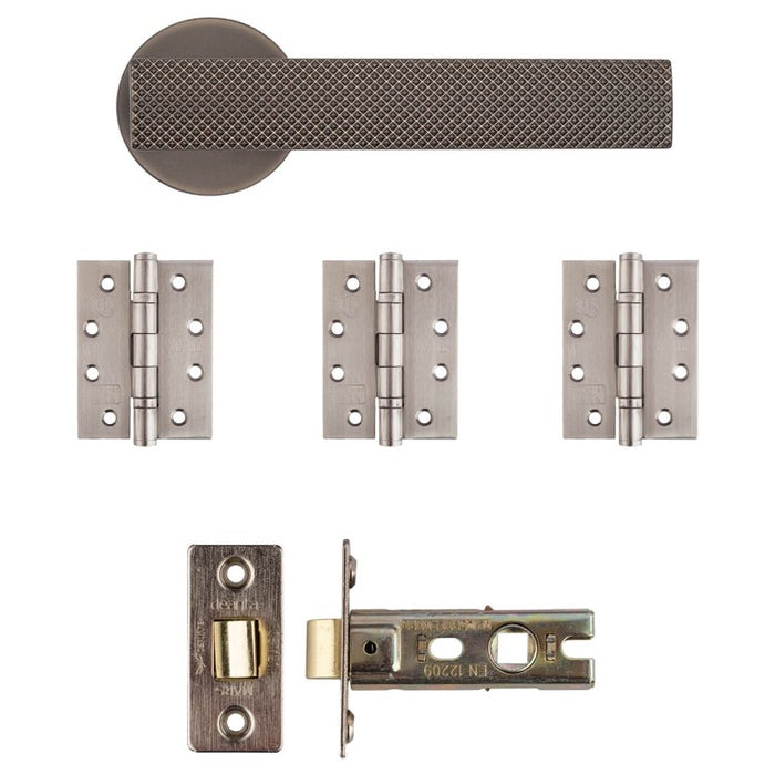 Deanta Olympia Latch Kit Matt Satin Black Nickel