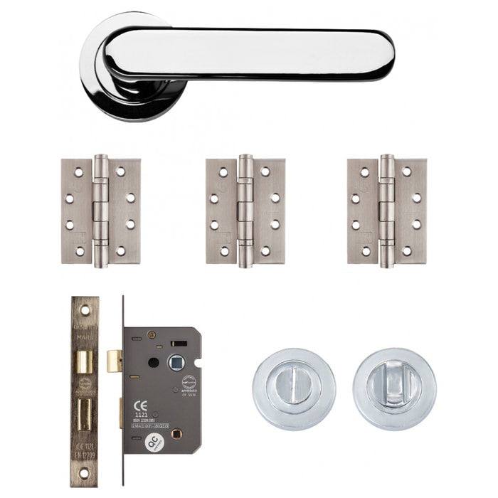 Deanta Parga Bathroom Kit Polished Chrome Finish