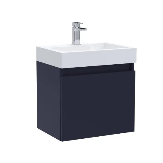 500mm Midnight Blue Wall Hung Vanity and Basin