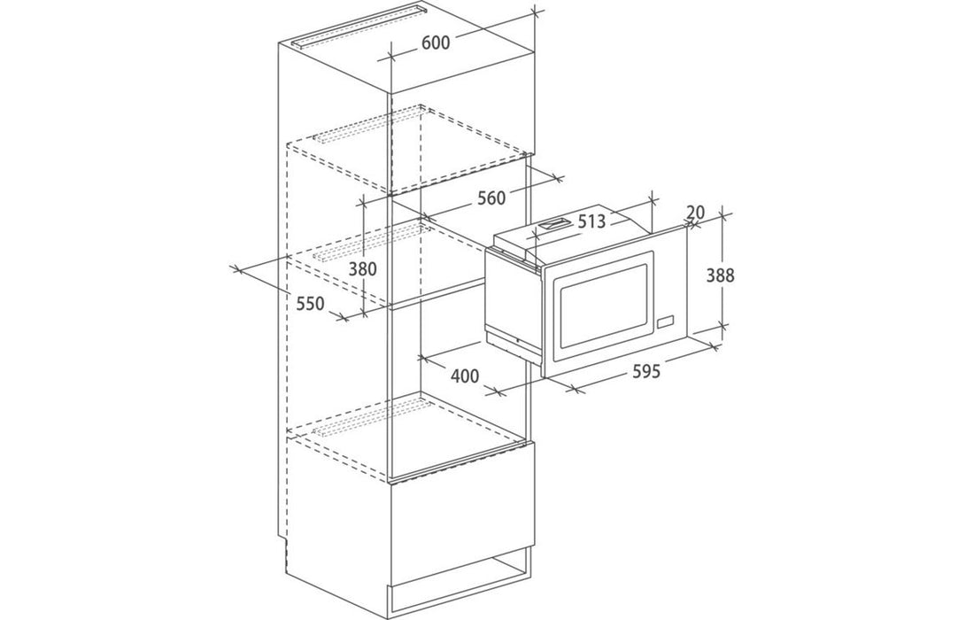 Candy MIC25GDFX-80 B/I 900W Combination Microwave & Grill - St/Steel