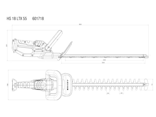 18 LTX 55 Hedge Trimmer 18V Bare Unit
