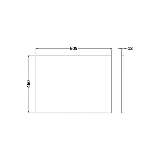 600 mm Wall Hung Single Drawer Unit & Worktop (Drawer Unit, Basin or Set)