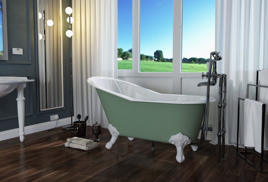 Hurlingham Marlowe Freestanding Cast Iron Slipper Bath 1700 x 780mm