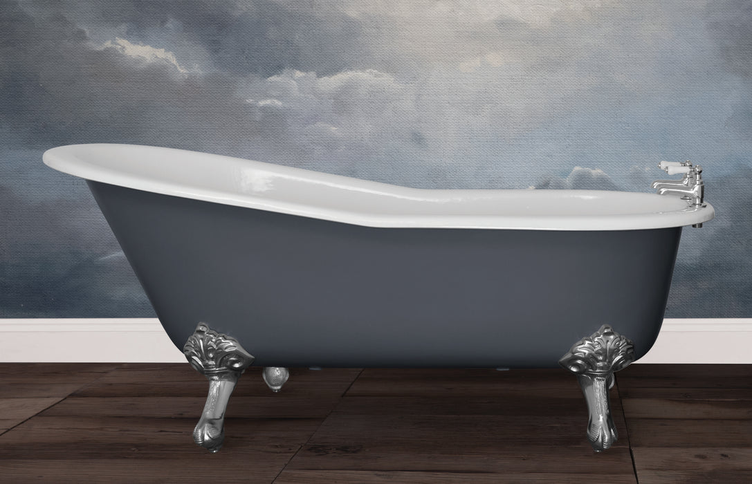 Hurlingham Marlowe Freestanding Cast Iron Slipper Bath 1700 x 780mm