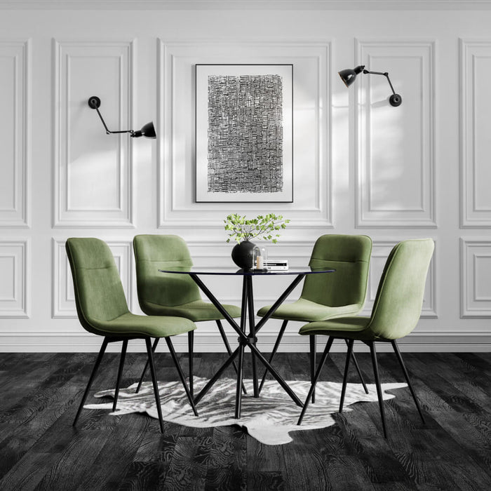 Maxi Moss and Black Dining Chair