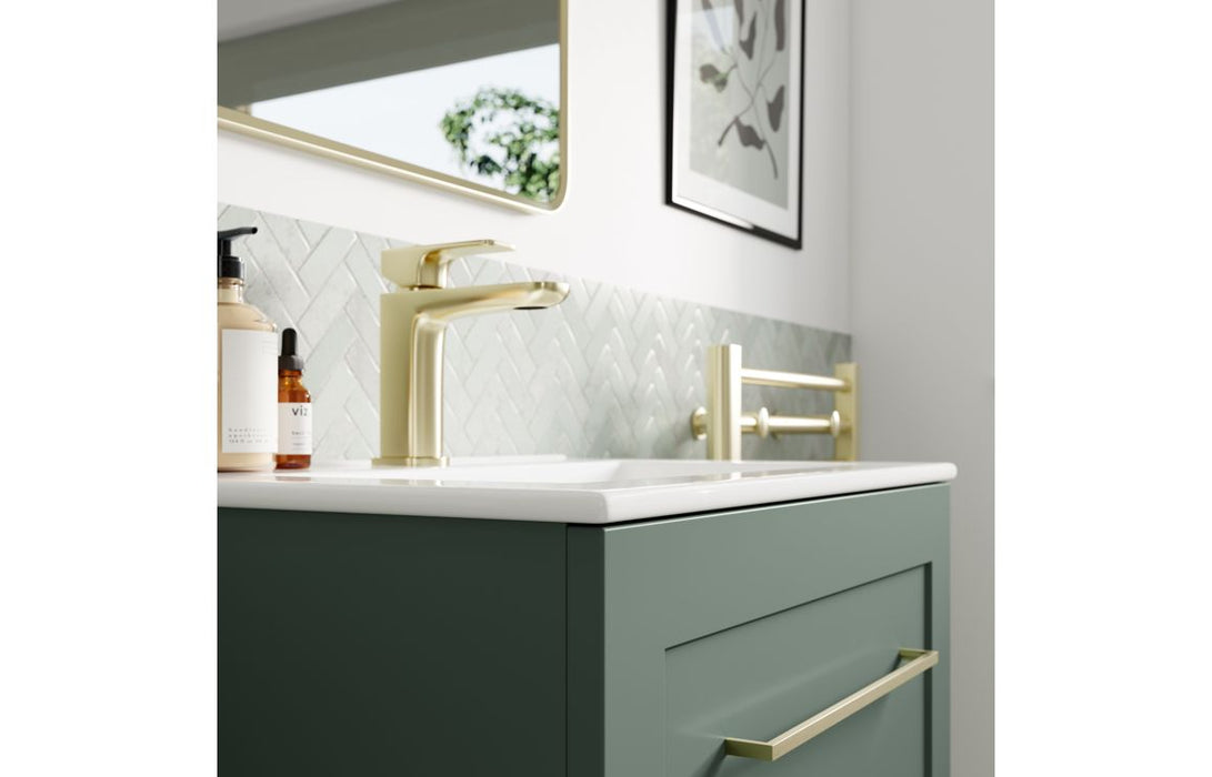 Windsor 500mm Floor Standing WC Unit - Matt Reed Green