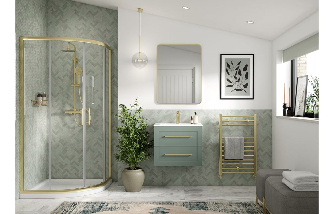 Windsor 500mm Floor Standing WC Unit - Matt Reed Green