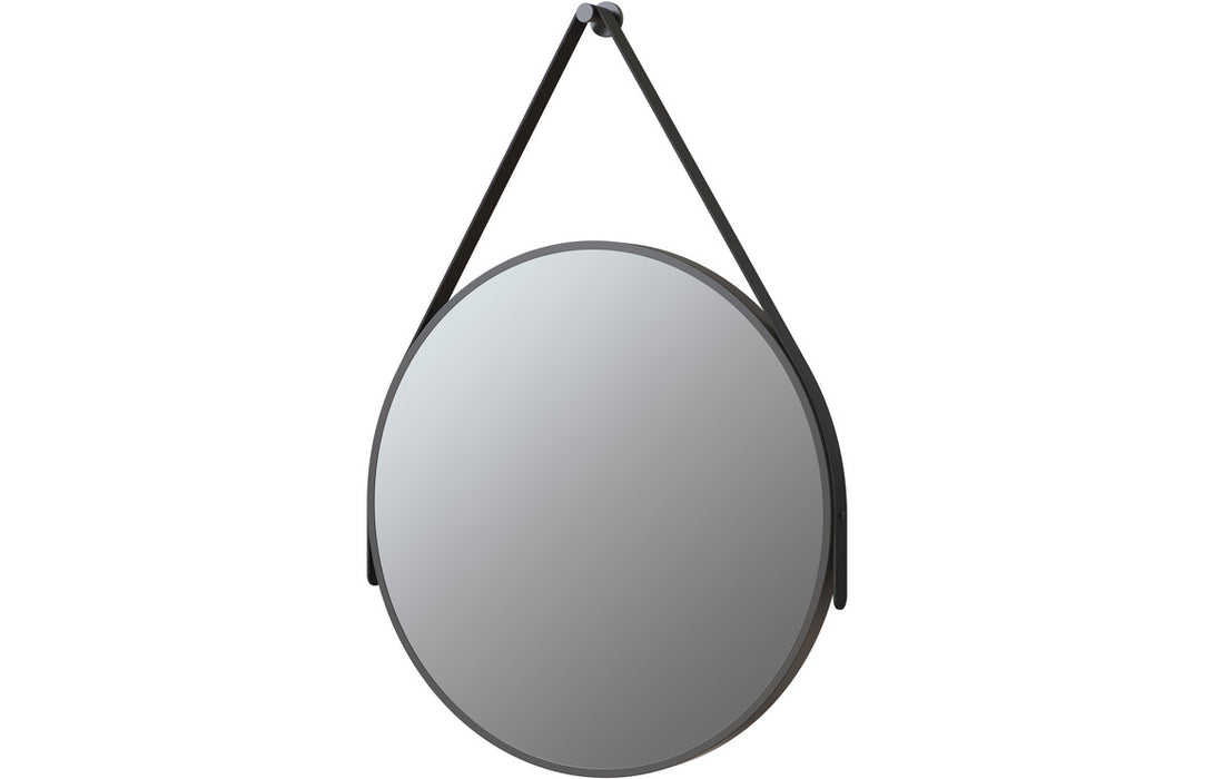 Mika 600mm Round Mirror - Matt Black