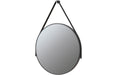 Mika 600mm Round Mirror - Matt Black