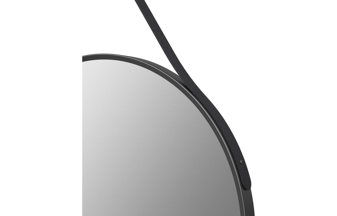 Mika 600mm Round Mirror - Matt Black