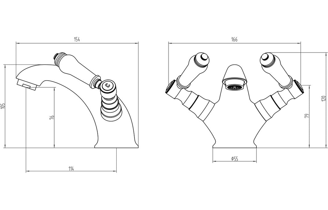 Mirello Basin Mixer - Chrome