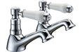 Mirello Bath Pillar Taps - Chrome