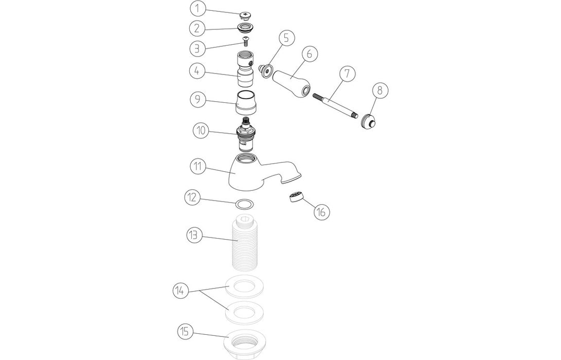 Mirello Bath Pillar Taps - Chrome