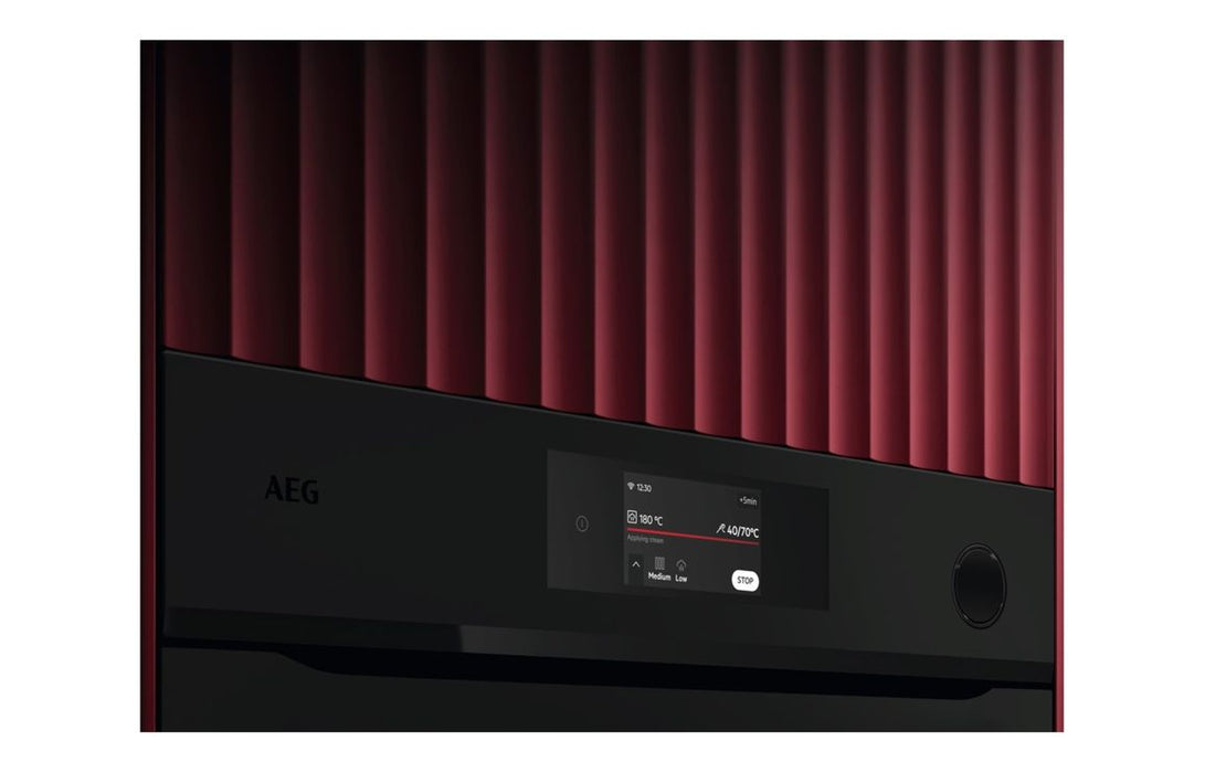 AEG NBR7P731ST Single Pyrolytic Oven w/Steam - Matt Black