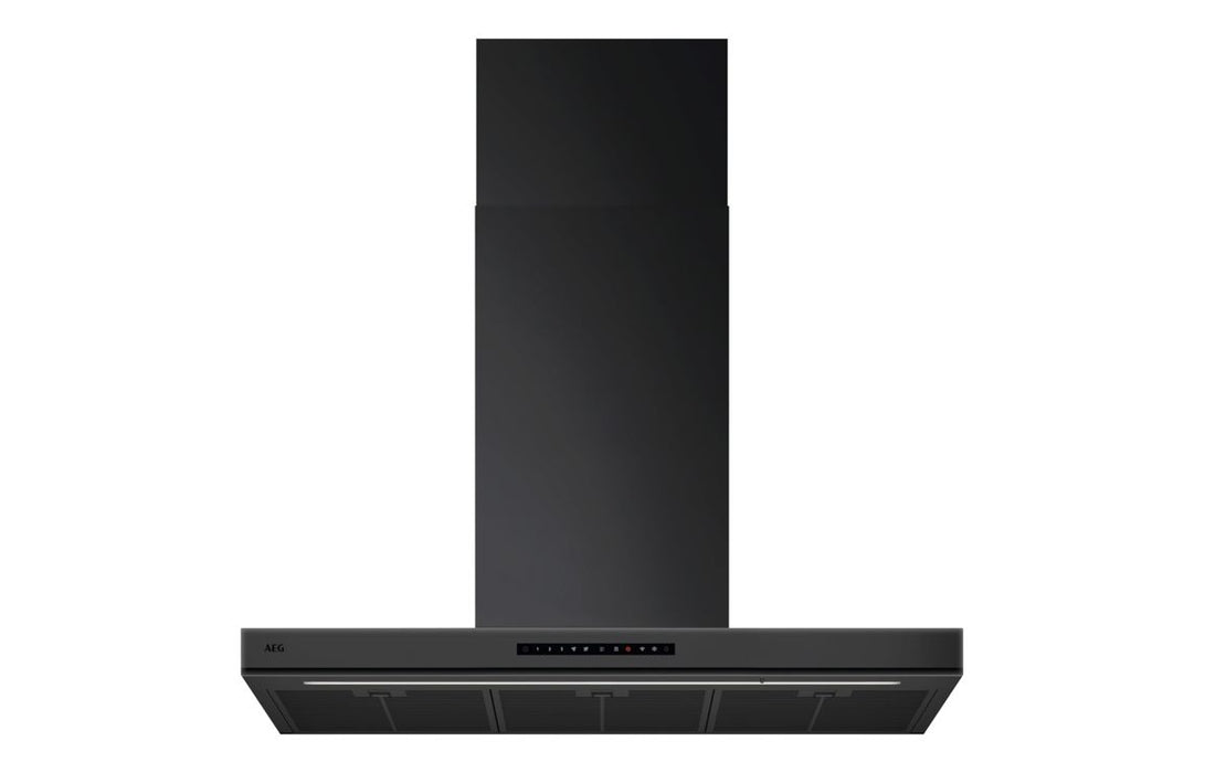AEG NDB9791AT 90cm Flat Box Chimney Hood - Matt Black