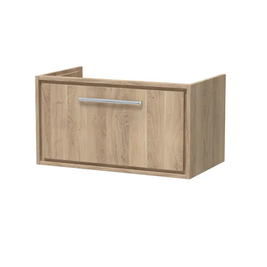 800mm Wall Hung Single Drawer Unit & Basin 0Tap Hole (Drawer Unit, Basin or Set)