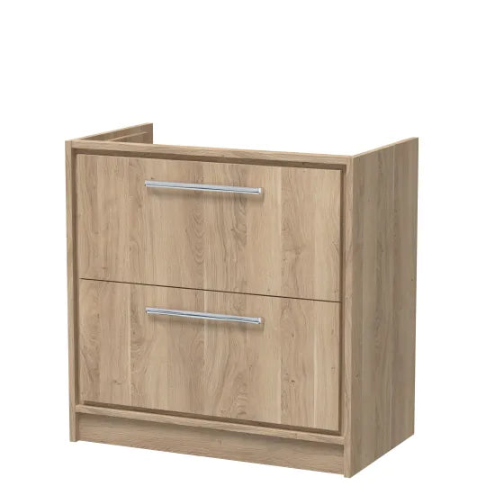 800mm Floor Standing 2-Drawer Unit & Basin Set 1 Tap Hole (Drawer Unit, Basin or Set)