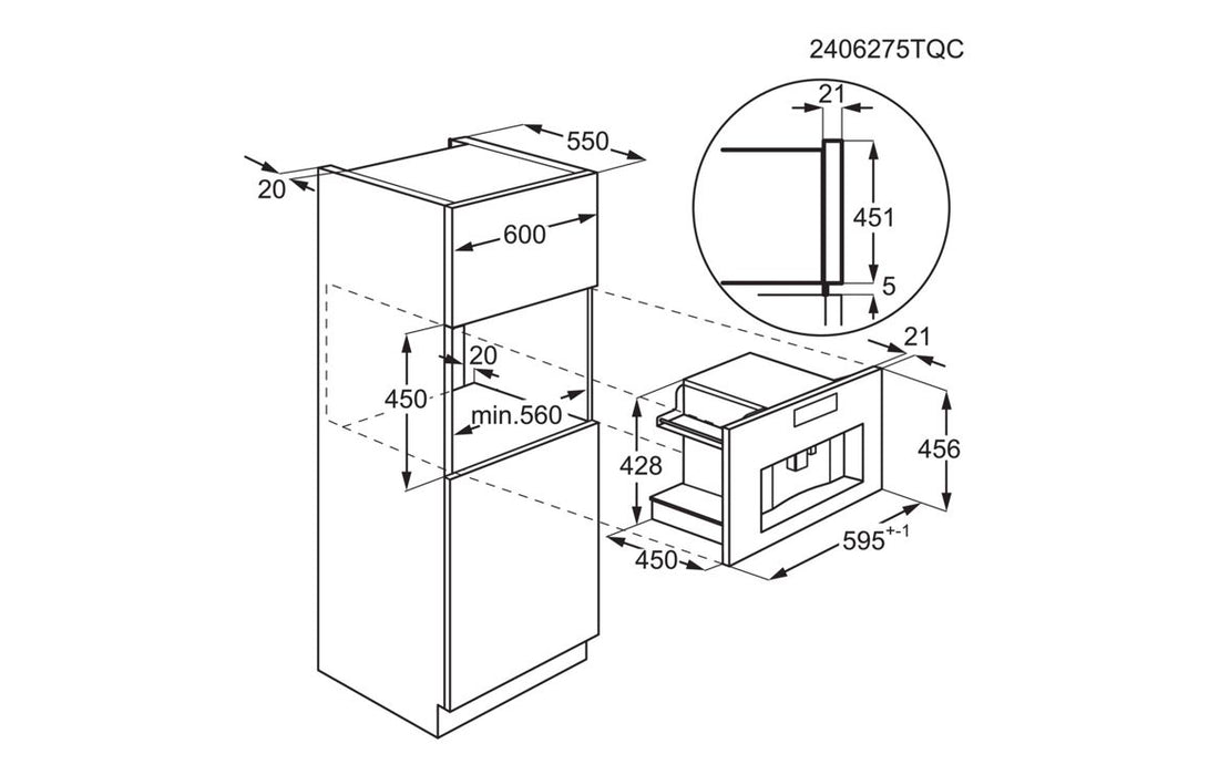 AEG NKC8N7B 2.5L Coffee Machine - Black