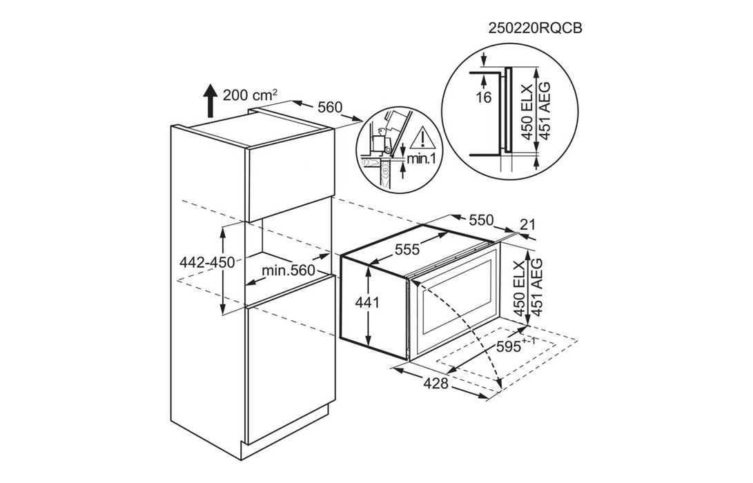 AEG NKW8P21KAB Semi Integrated 60cm Wine Cabinet - Black