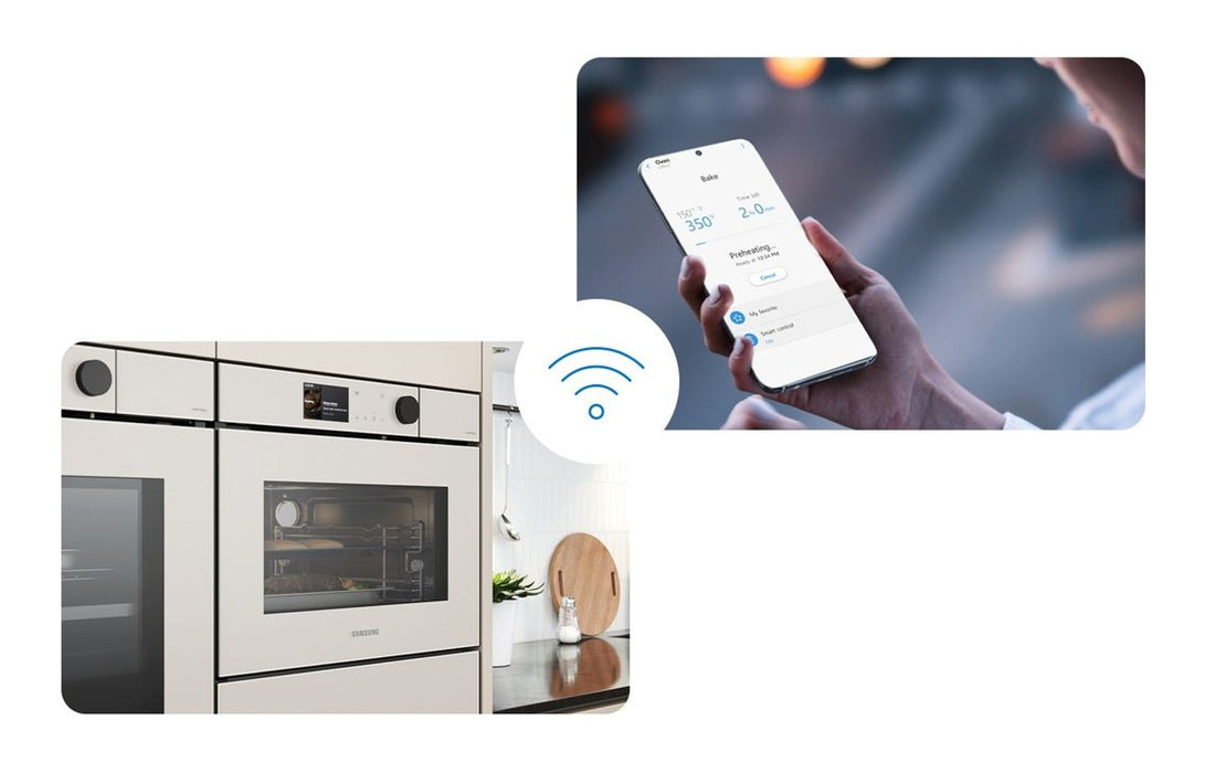 Samsung Bespoke Series 7 NQ5B7993AAA/U4 Compact Steam Combination Oven - Satin Beige