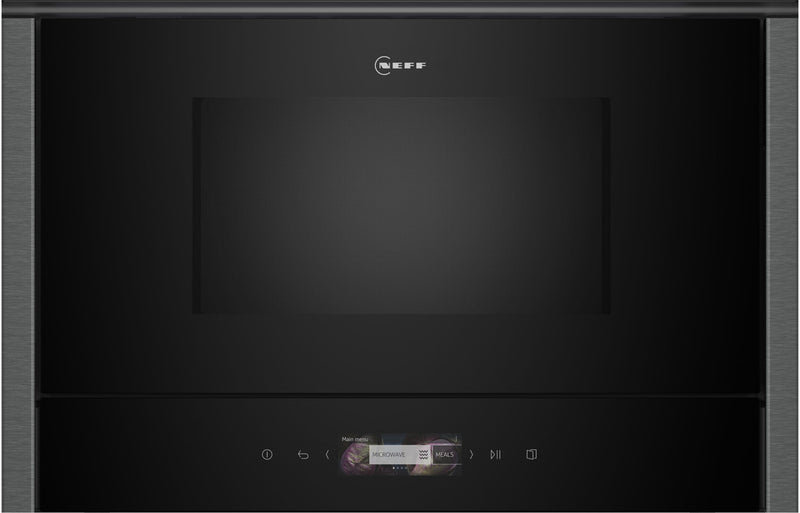 Neff N70 NR4WR21G1B B/I 900W Microwave - Black w/Graphite Trim