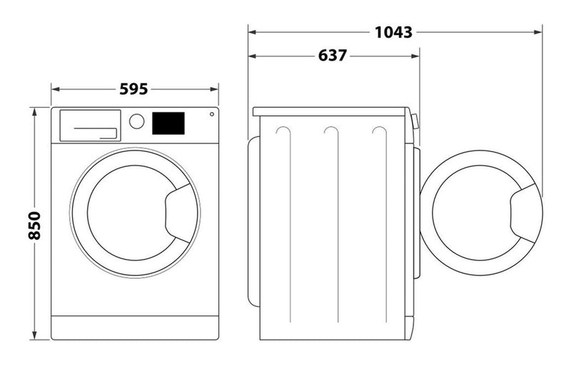 Hotpoint NSWF 846 W UK F/S 8kg 1400rpm Washing Machine - White