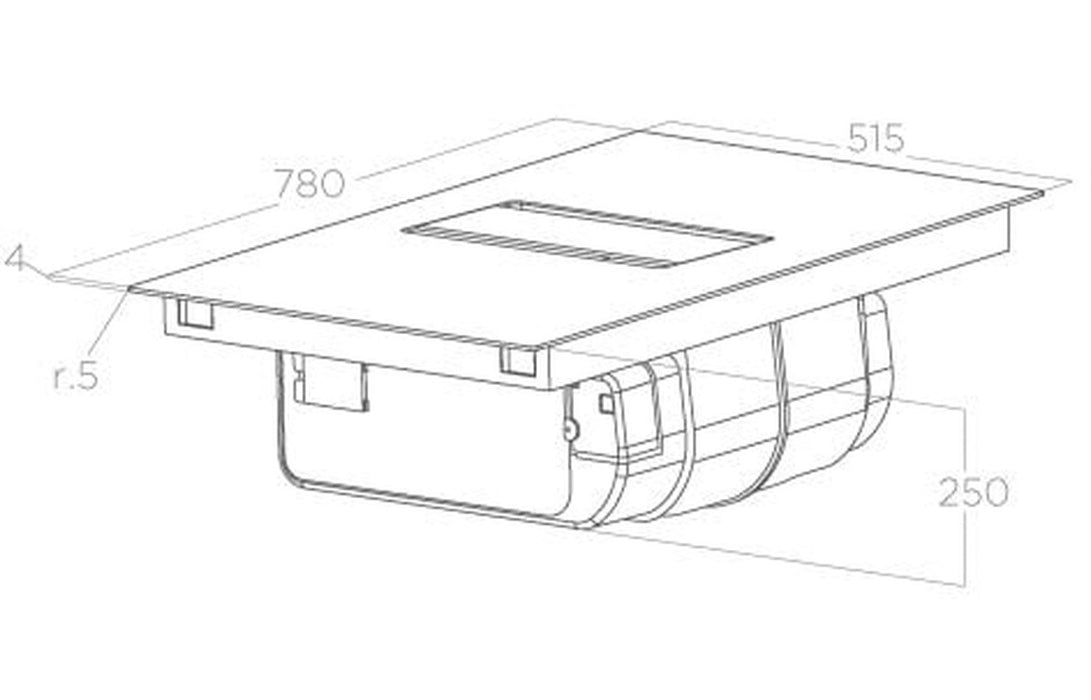 Elica NikolaTesla Alpha 78cm Induction Hob - Black