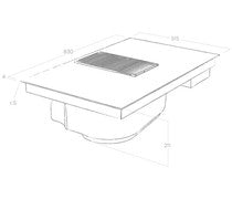 Elica NikolaTesla Prime 85cm Venting Induction Hob (Recirculating) - Black