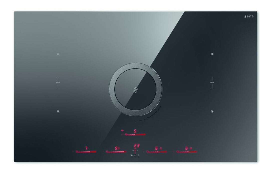 Elica NikolaTesla Switch 85cm Venting Induction Hob (Ducting) - Black