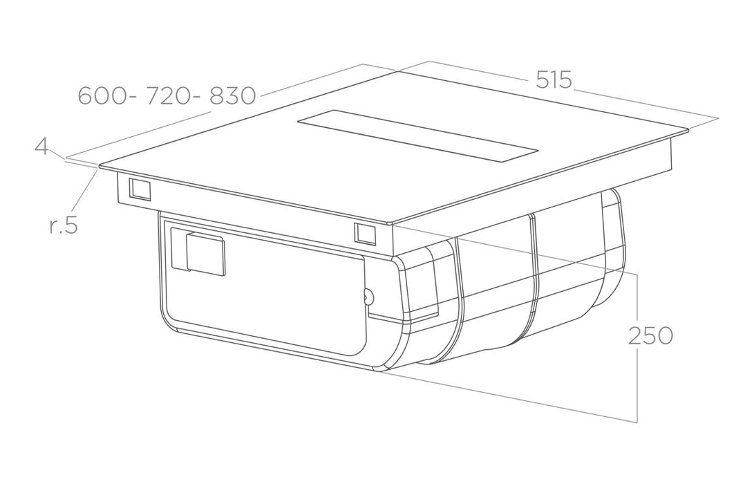 Elica NikolaTesla Velvet 60cm Venting Induction Hob - Black