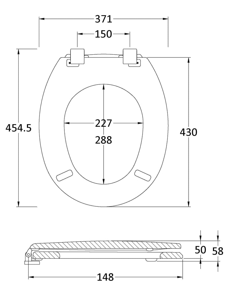 White Traditional Round Wooden Toilet Seat With Bottom Fix Hinge