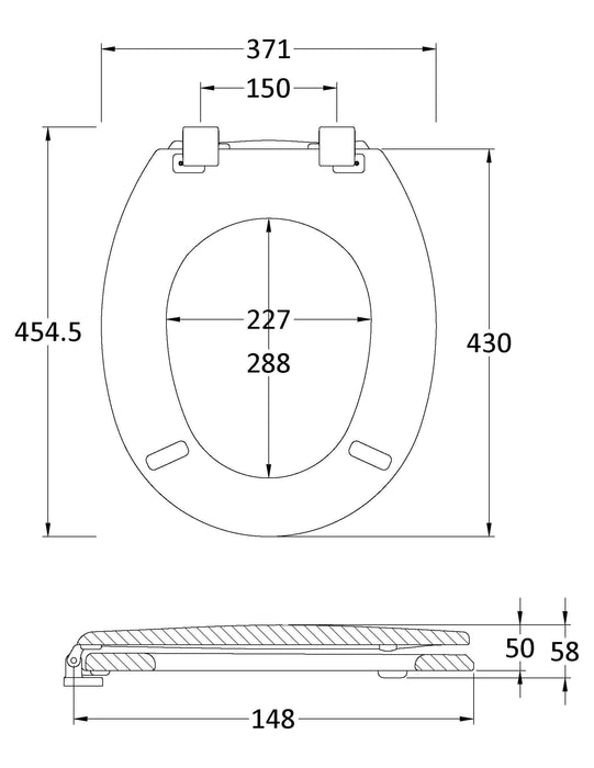 White Traditional Round Wooden Toilet Seat With Bottom Fix Hinge