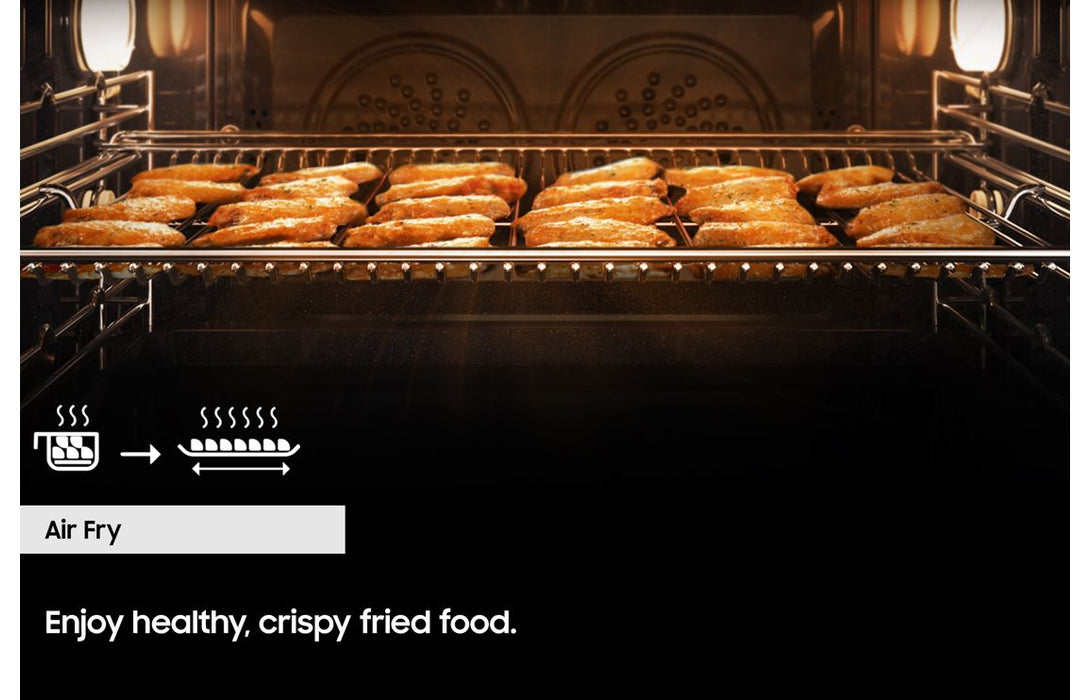 Samsung Bespoke Series 4 NV7B42205AK/U4 Oven with Dual Cook - Black Glass