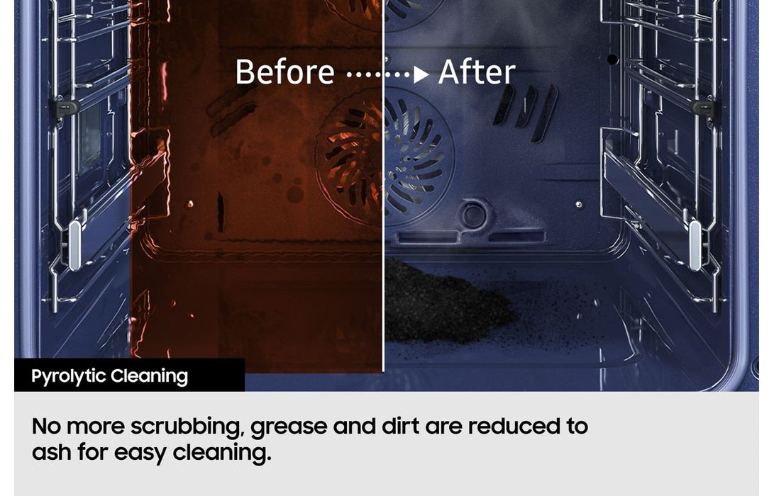 Samsung Bespoke Series 4 NV7B42205AK/U4 Oven with Dual Cook - Black Glass