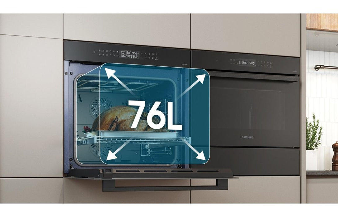 Samsung Bespoke Series 4 NV7B42205AK/U4 Oven with Dual Cook - Black Glass