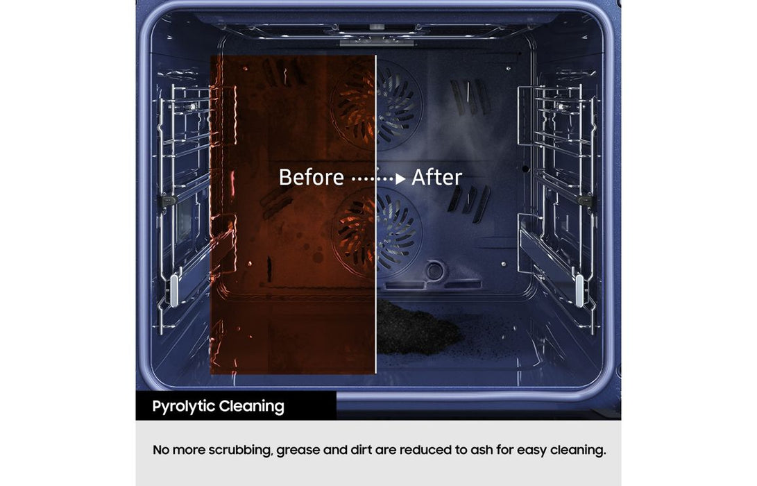 Samsung Bespoke Series 4 NV7B42503AK/U4 Oven with Dual Cook - Black Glass