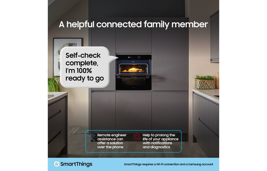 Samsung Bespoke Series 6 NV7B6795JAK/U4 Oven with Dual Cook Flex - Black Glass