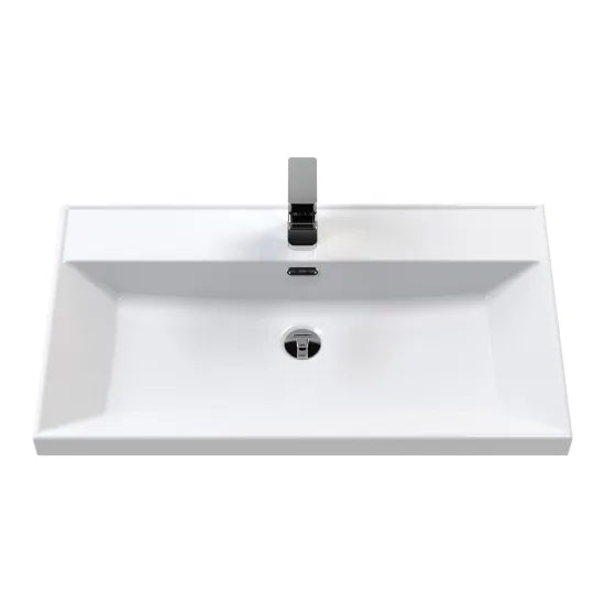 800mm Wall Hung Single Drawer Unit & Basin Set 1 Tap Hole (Drawer Unit, Basin or Set)