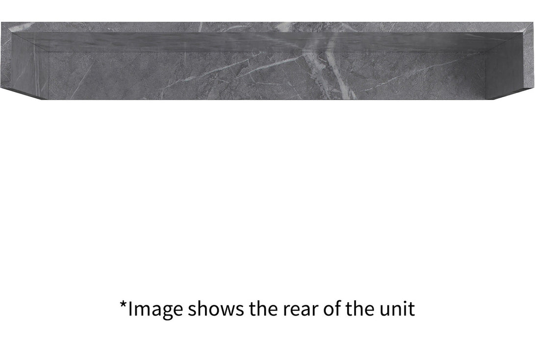 Origin 800mm Wall Hung Basin Shelf - Grey Marble
