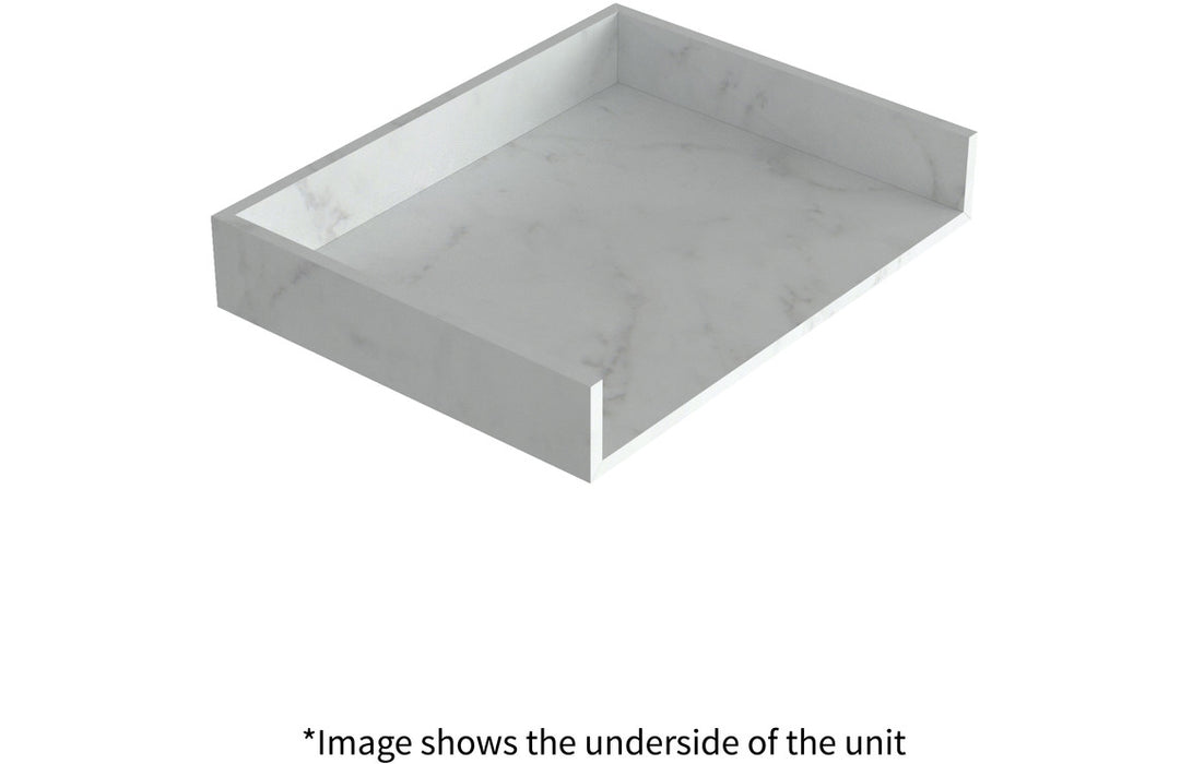Origin 600mm Wall Hung Basin Shelf - White Marble