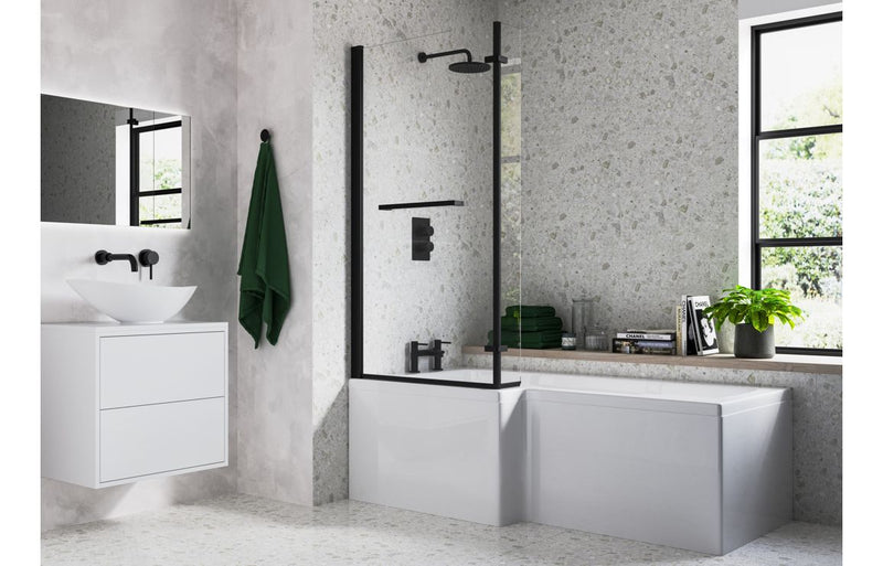 815x1500mm L Shape Bath Screen