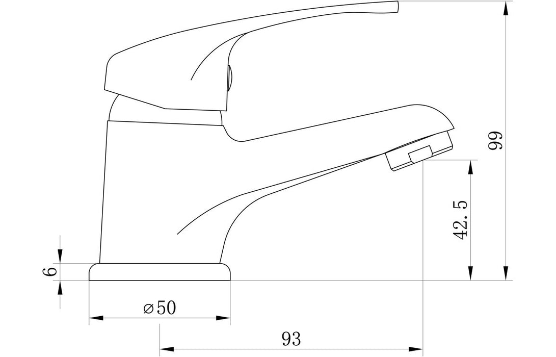 Nerano Cloakroom Basin Mixer - Chrome