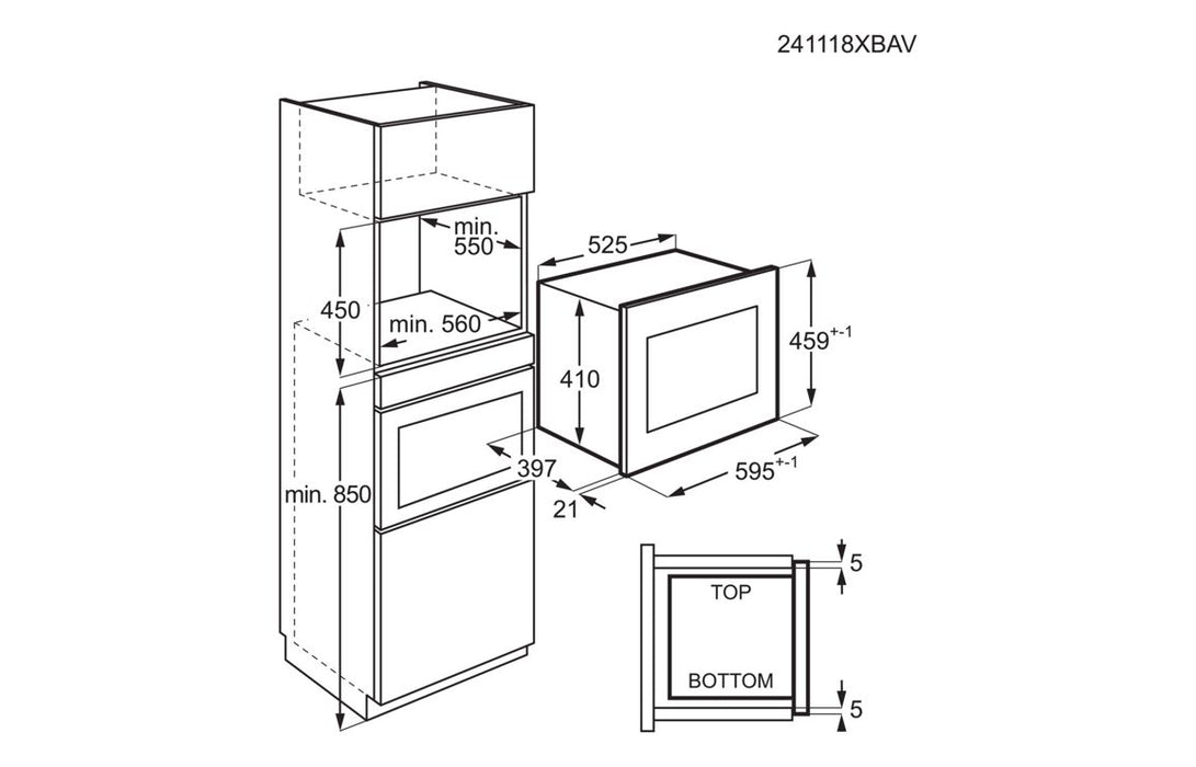 AEG OB6SM261UB B/I 900W Microwave - Black