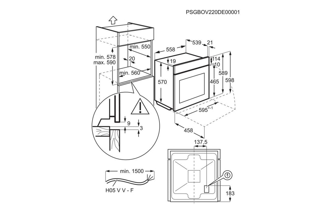 AEG OU5AB20CM Single Electric Oven - St/Steel