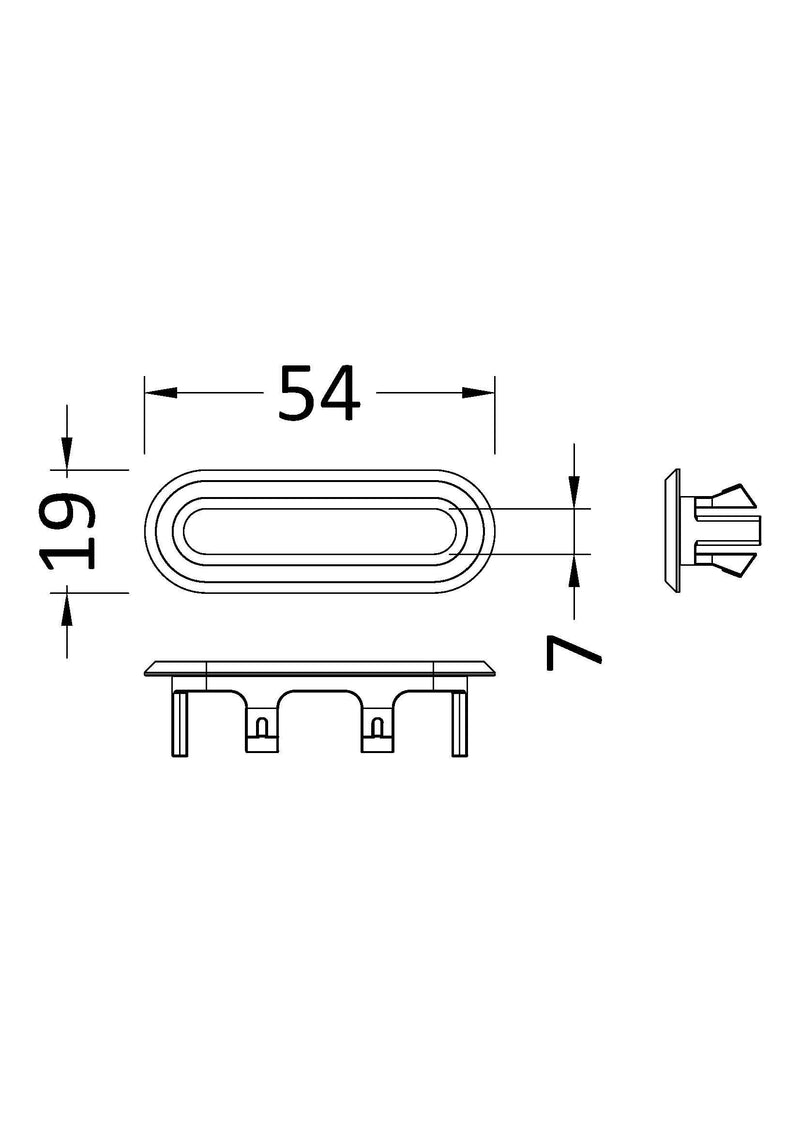 Oval Chrome Basin Overflow Cover
