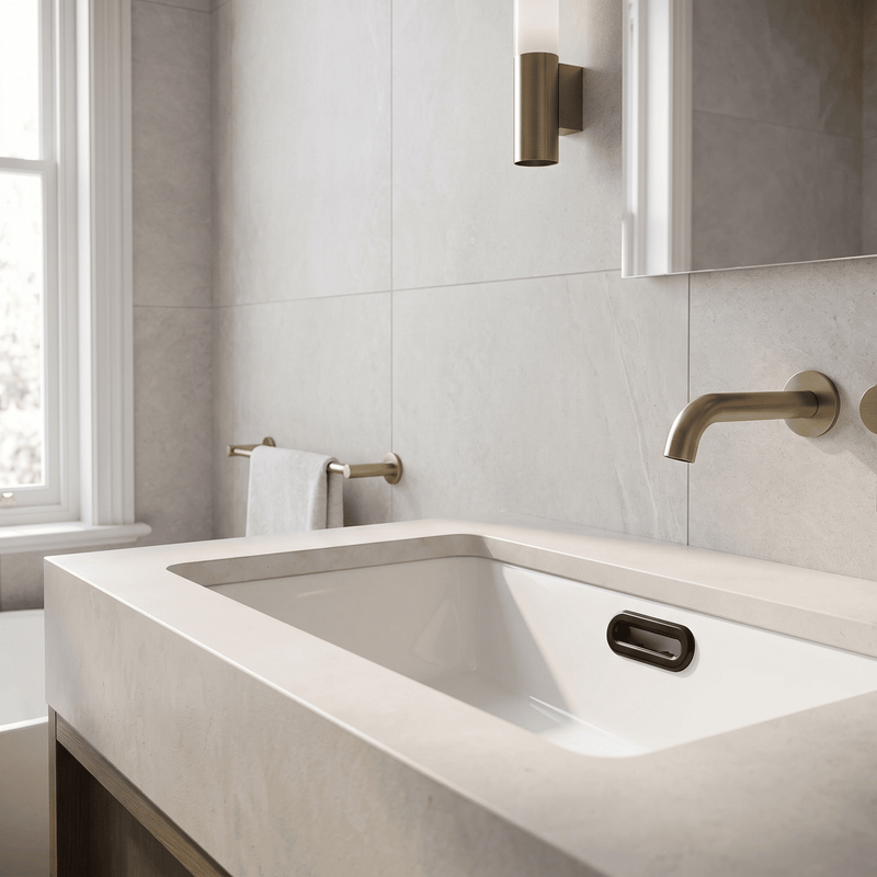 Oval Black Basin Overflow Cover