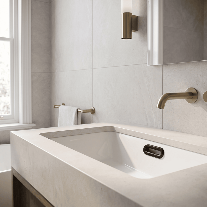 Oval Black Basin Overflow Cover